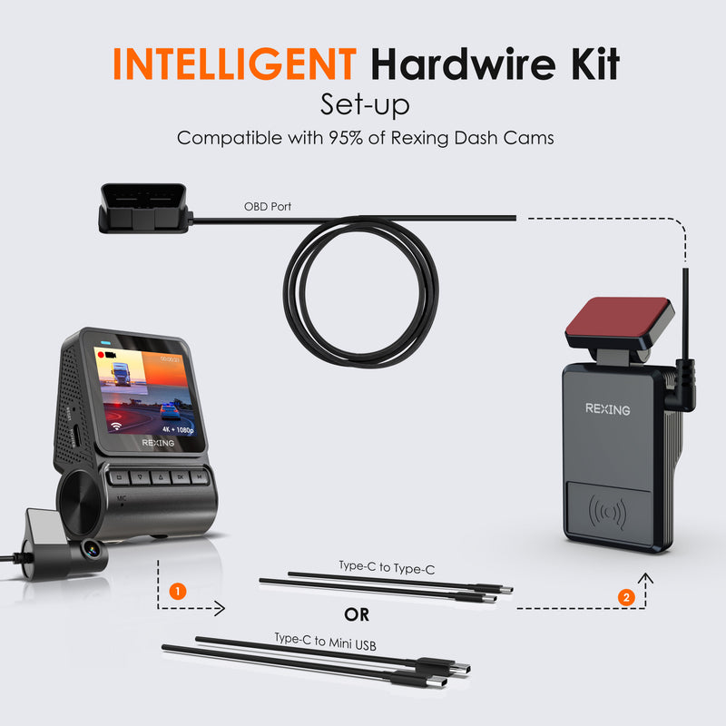Load image into Gallery viewer, Rexing Smart Hardwire Kit with 360° Motion Detection