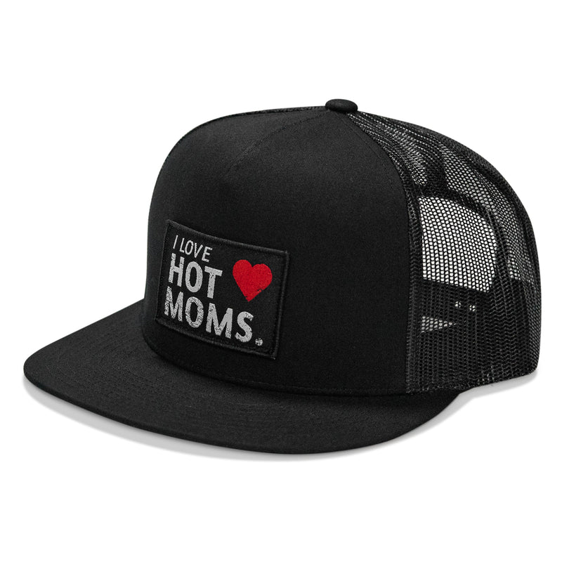 Load image into Gallery viewer, I Love Hot Moms Patch Flatbill Snapback Hat