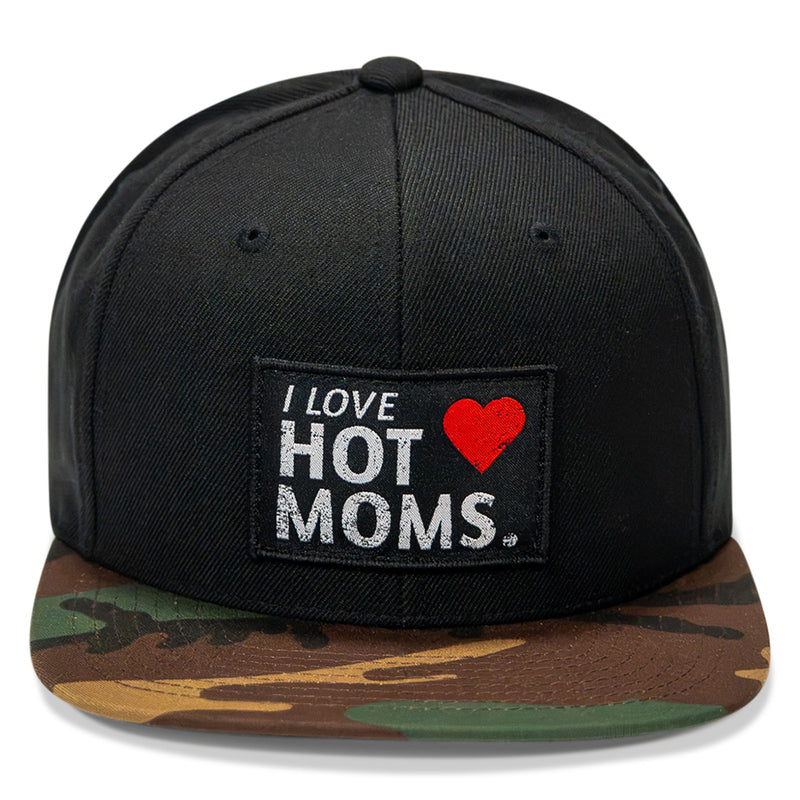 Load image into Gallery viewer, I Love Hot Moms Patch Flatbill Snapback Hat