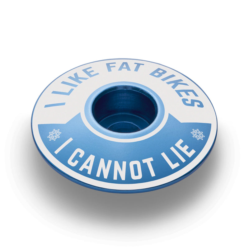 Load image into Gallery viewer, I Like Fat Bikes & I Cannot Lie Bicycle Headset Cap
