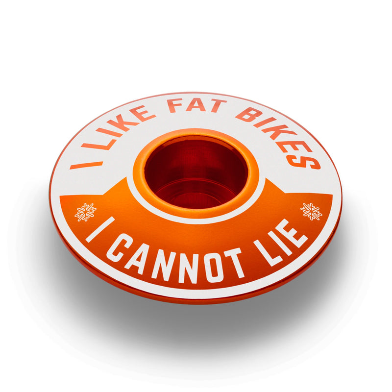 Load image into Gallery viewer, I Like Fat Bikes & I Cannot Lie Bicycle Headset Cap