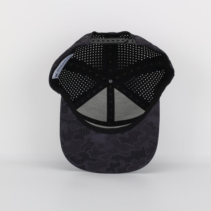 Load image into Gallery viewer, Black Marsh Duck Camo Back Country Performance Snapback Hat