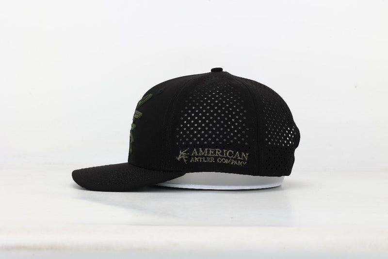 Load image into Gallery viewer, American Antler BLACK Stars and Bars Performance Snapback Hat