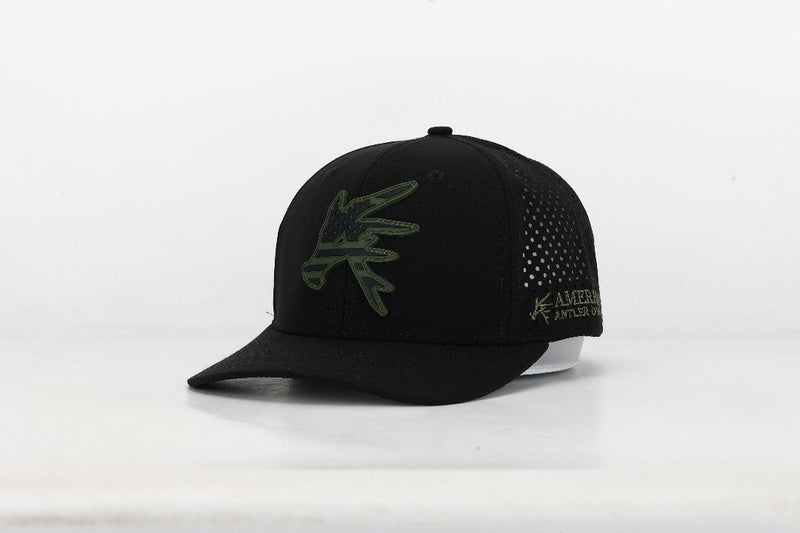 Load image into Gallery viewer, American Antler BLACK Stars and Bars Performance Snapback Hat