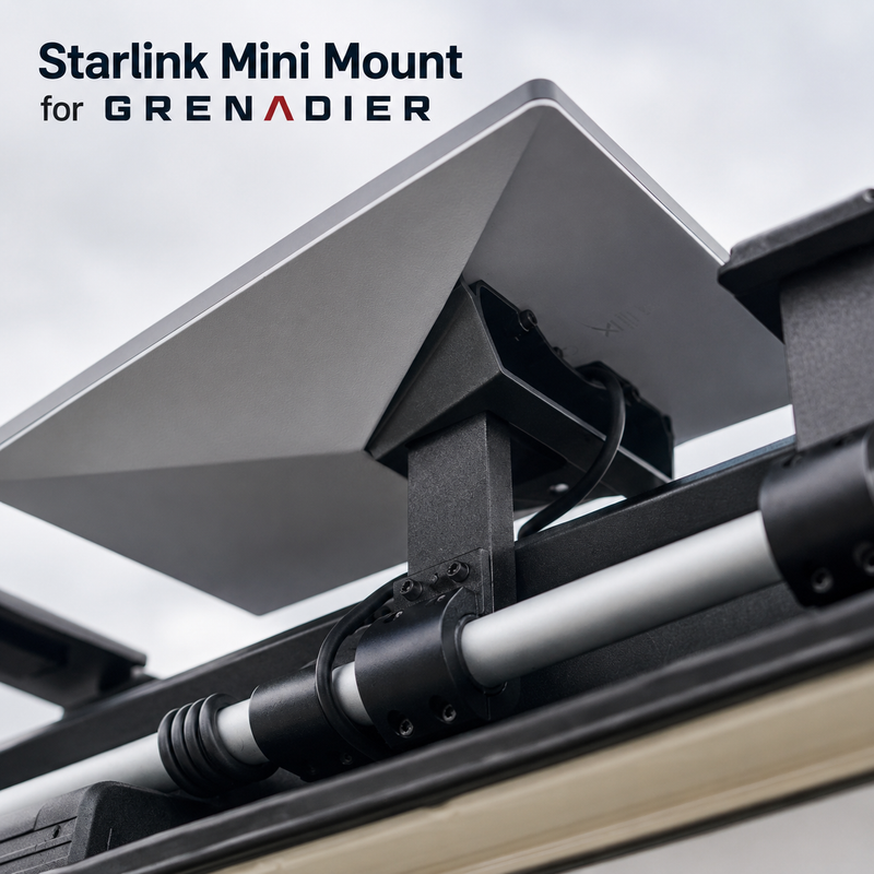 Load image into Gallery viewer, INEOS Grenadier: Starlink Mini Roof Mount v2 – Rail & Kickstand