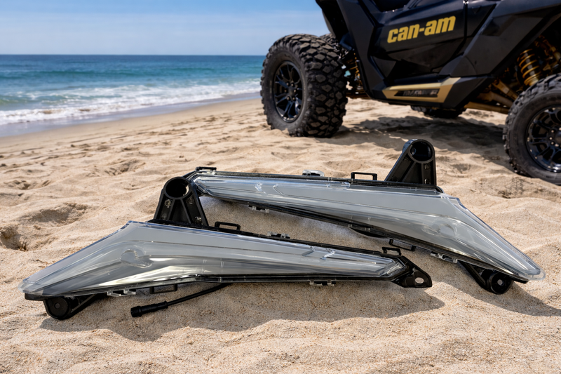 Load image into Gallery viewer, Marshin Whips Can-Am Maverick R RGBW LED Fang Lights | Bluetooth & Chasing Patterns