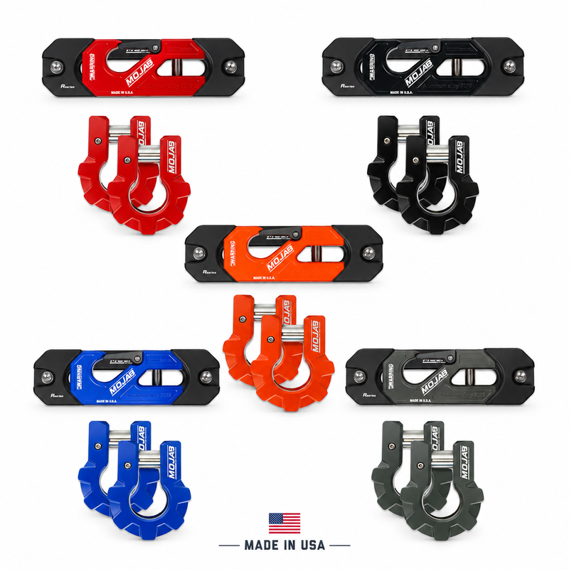 Load image into Gallery viewer, Color-Matched Recessed Winch Shackle & 3/4” Aluminum D-Shackles