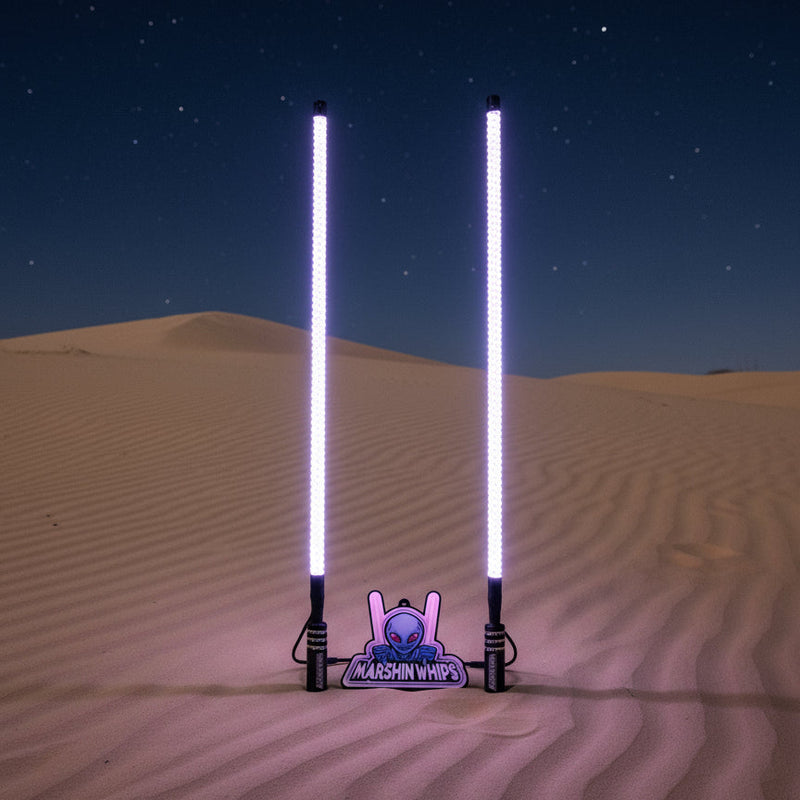 Load image into Gallery viewer, V2 Black Out LED Whip Set: The Ultimate Stealth