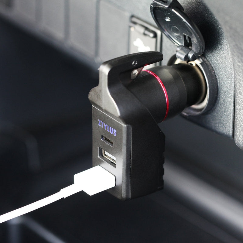 Load image into Gallery viewer, USB Car Charger Emergency Tool Type-C ( Black)