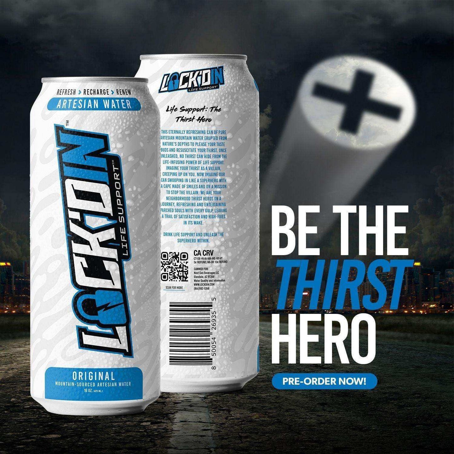 24-Pack LOCK'DIN Natural Artesian Water: Life Support for the Thirst Hero in You - Skoutley Outdoors LLC