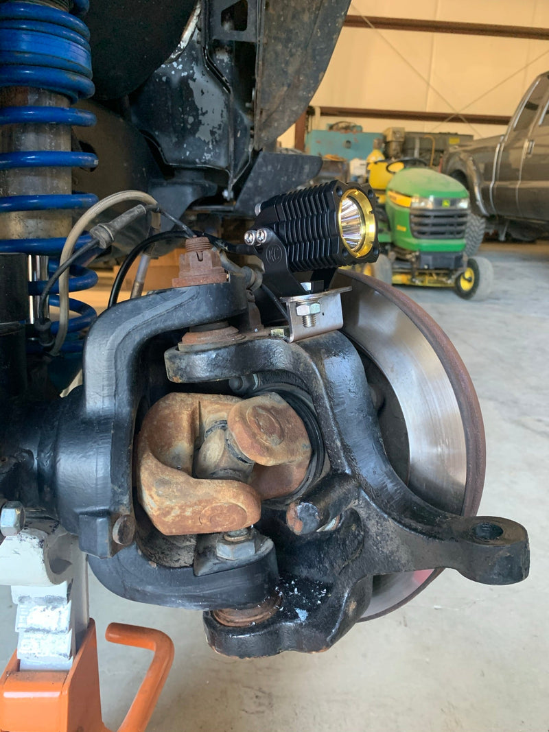 Load image into Gallery viewer, Currie Rock Jock Dana 60/70 Steerable Knuckle Pod Light Mounts for High Steer