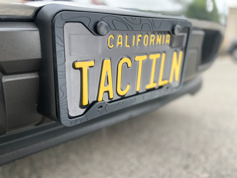 Load image into Gallery viewer, SILICONE TOPOGRAPHY LICENSE PLATE FRAME - ANTI-RATTLE, ANTI-SCRATCH