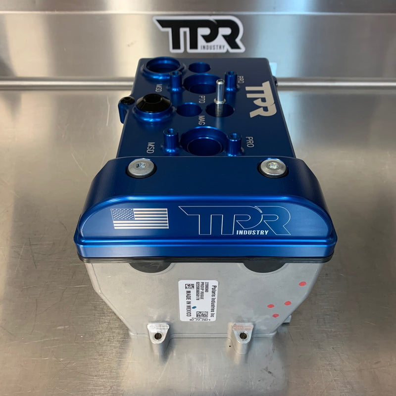 Load image into Gallery viewer, TPR016 - BLUE Billet Valve Cover W/Oilers - Turbo R / Pro XP