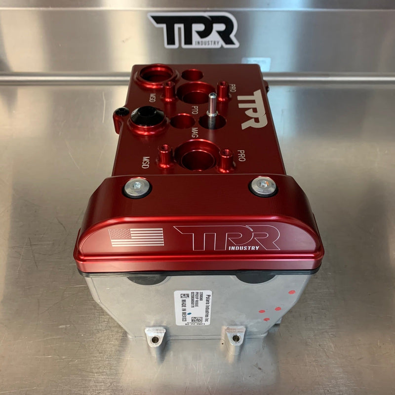 Load image into Gallery viewer, TPR016 - RED Billet Valve Cover W/Oilers - Turbo R / Pro XP