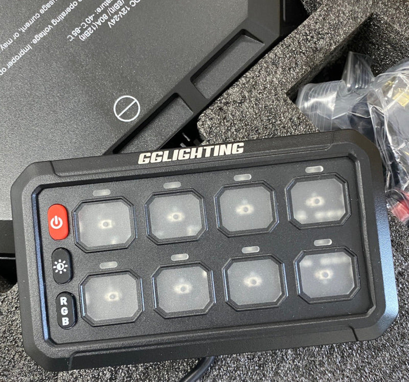 Load image into Gallery viewer, 8-Gang Switch Panel With RGB And Remote Control Bluetooth App