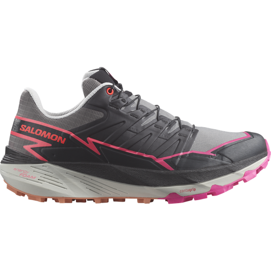 Women's Salomon Thundercross, Plum Kitten/Black/Pink Glo, 9 B Medium - Skoutley Outdoors LLC
