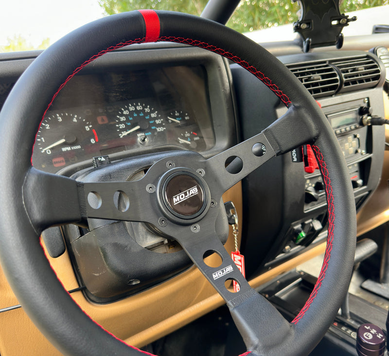 Load image into Gallery viewer, 13.5'' MOJAB Deep Dish Steering Wheel Leather or Suede