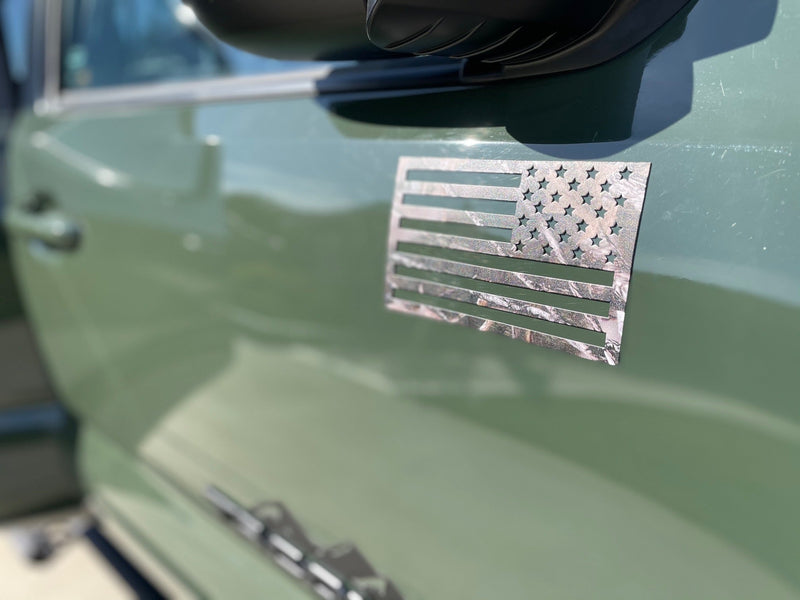 Load image into Gallery viewer, Woodland Ghost Camo American Flag Magnets - Camouflage