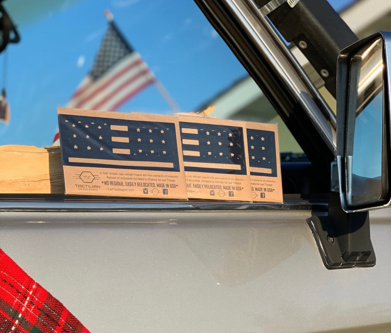 Load image into Gallery viewer, American Flag Vehicle Magnets - Black (Best-Seller)