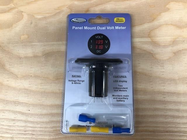 Load image into Gallery viewer, 29mm Panel Mount Dual Volt Meter (9-48Vdc)