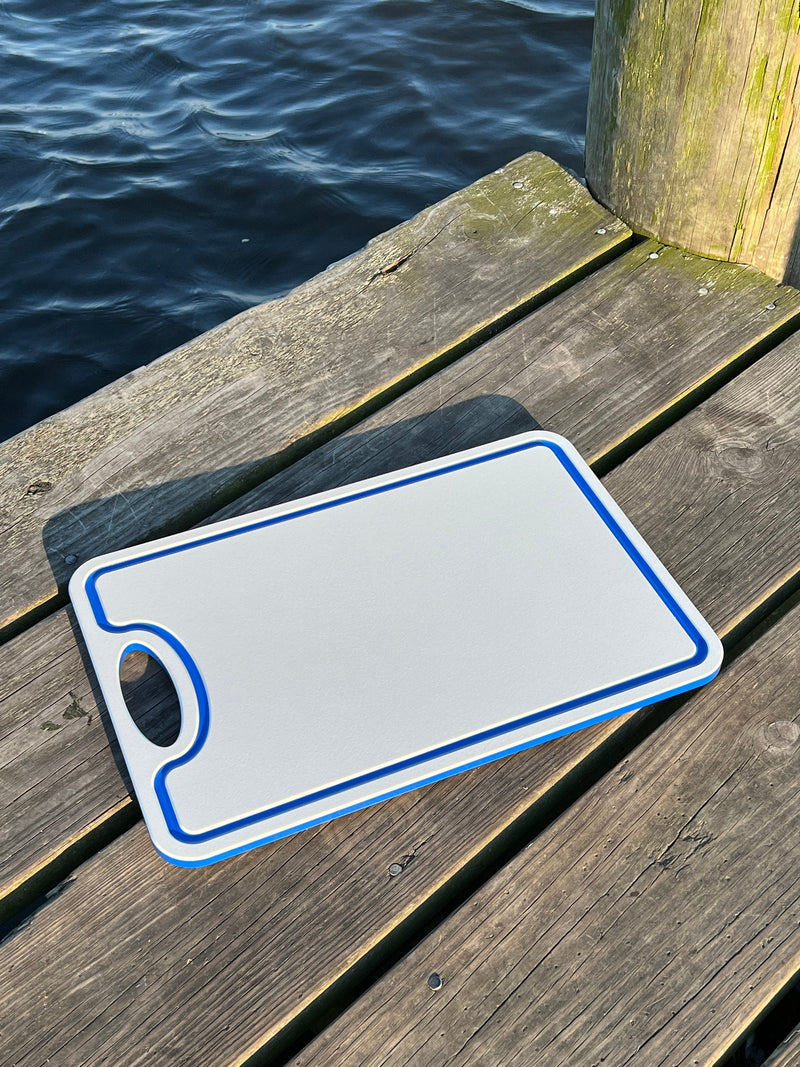 Load image into Gallery viewer, Made in the USA | Premium Cutting Board | Textured 1/2 inch HDPE UV Protected | Non-Skid or Mark Rubber Feet | Great for Boats & any Counter-top