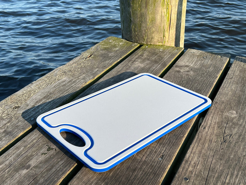 Load image into Gallery viewer, Made in the USA | Premium Cutting Board | Textured 1/2 inch HDPE UV Protected | Non-Skid or Mark Rubber Feet | Great for Boats & any Counter-top