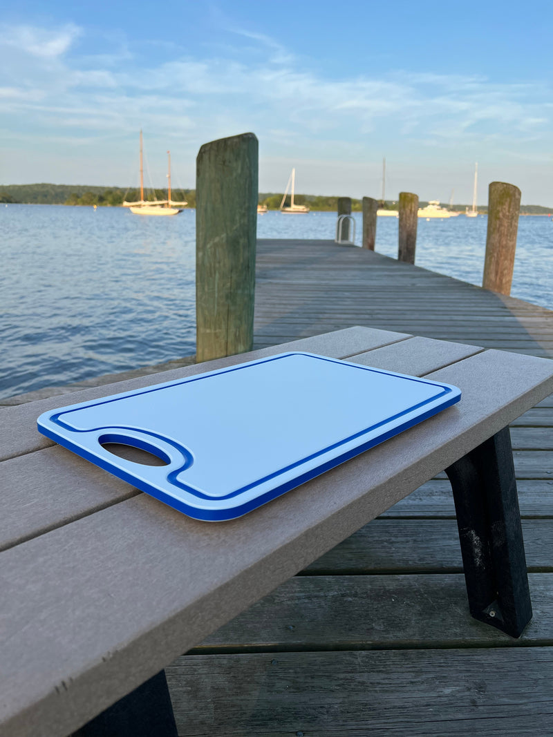 Load image into Gallery viewer, Made in the USA | Premium Cutting Board | Textured 1/2 inch HDPE UV Protected | Non-Skid or Mark Rubber Feet | Great for Boats & any Counter-top