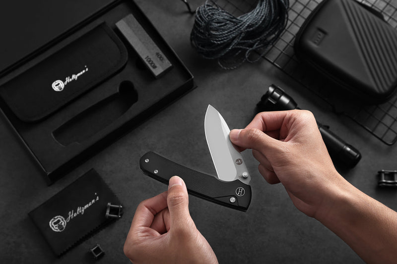 Load image into Gallery viewer, The Loyalist Folding Pocket Knife Giftset for Men and Women (Sand and Black)