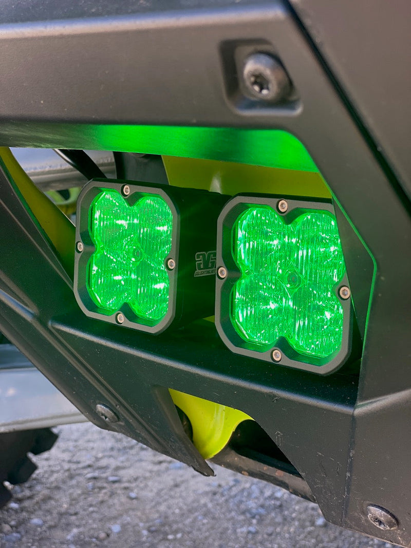 Load image into Gallery viewer, Polaris RZR Pro R / Turbo R Dual Light Pod Bolt On Bumper Mounting Bracket