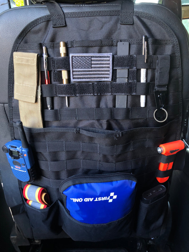 Load image into Gallery viewer, (PAIR) Car Seat Back Gear Organizer with FREE US Flag Patch included