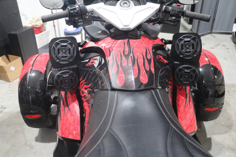 Load image into Gallery viewer, 2012 Can-Am Spyder Dual 4 inch Speaker Side Pods