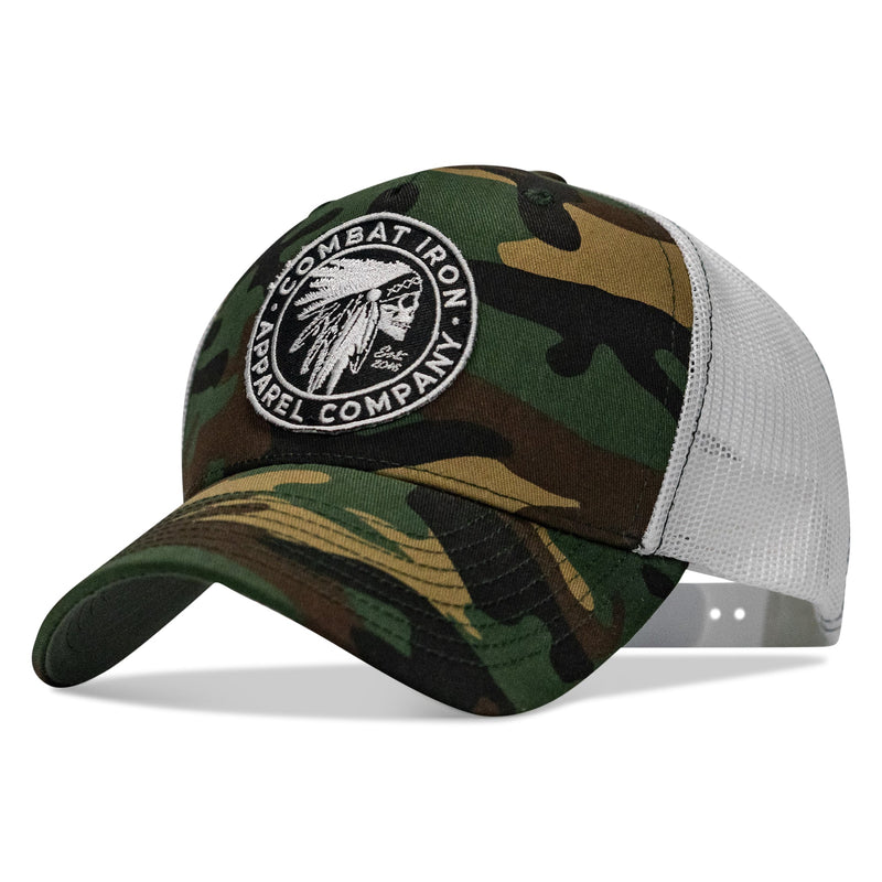 Load image into Gallery viewer, Indian Chief Skull Patch Snapback