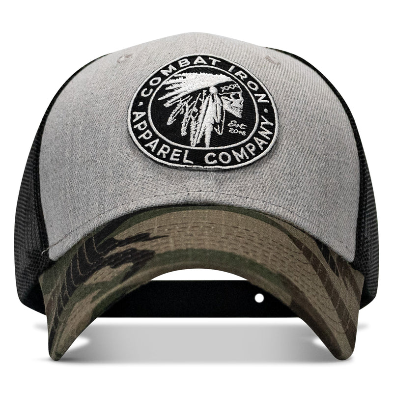 Load image into Gallery viewer, Indian Chief Skull Patch Snapback