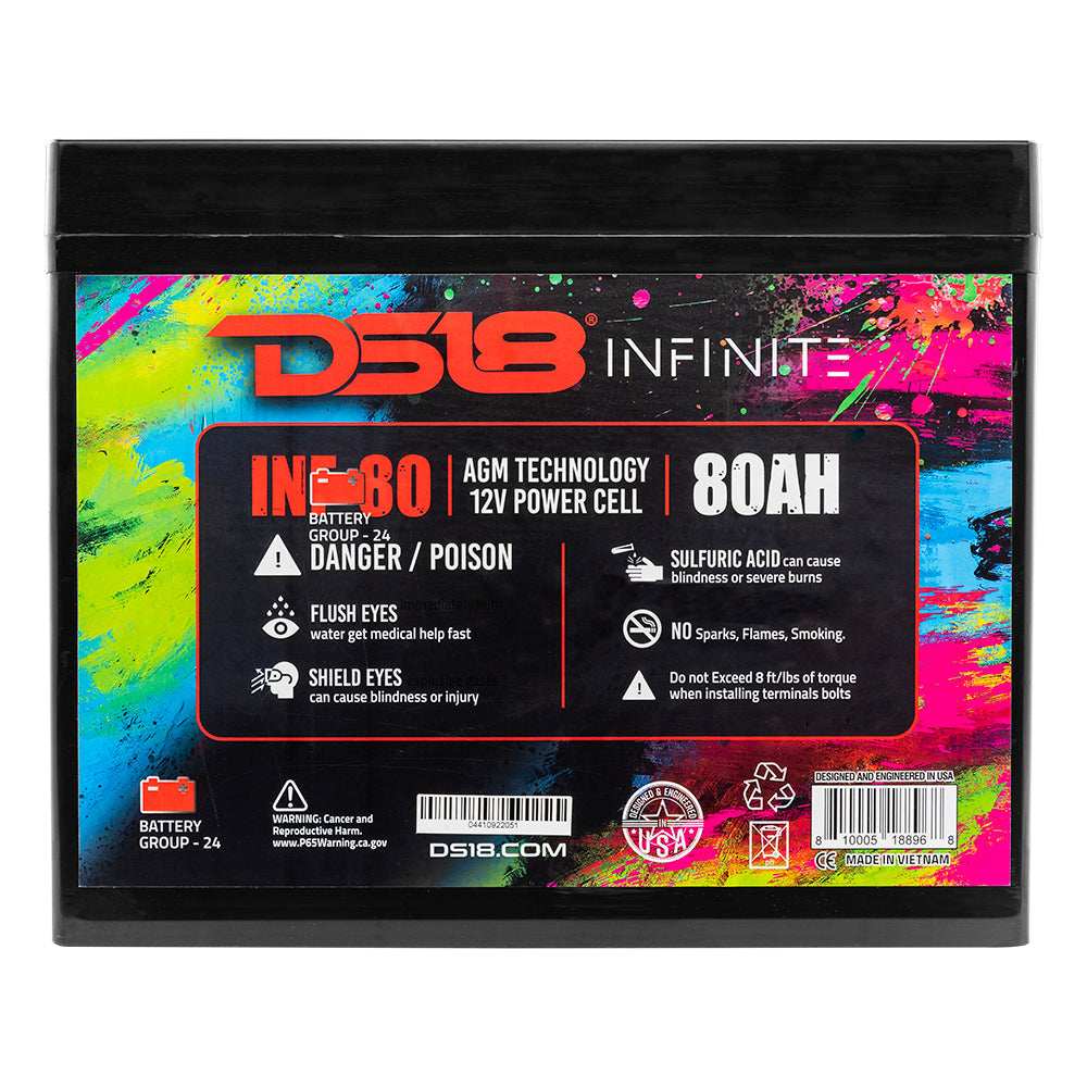 INF-80AH INFINITE 80 AH 2300 Watts AGM Power Cell 12 Volt Battery - Skoutley Outdoors LLC