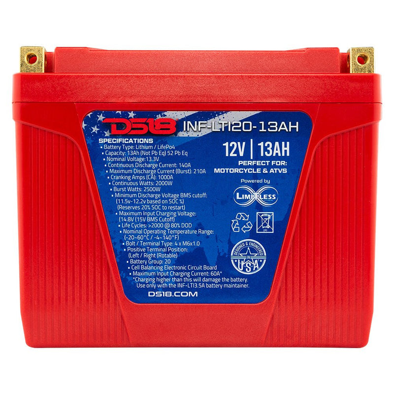 Load image into Gallery viewer, INF-LTI20-13AH INFINITE 13 AH Lithium Battery YTX20 Case With Shake and Wake Technology and BMS - Perfect for Motorcycles