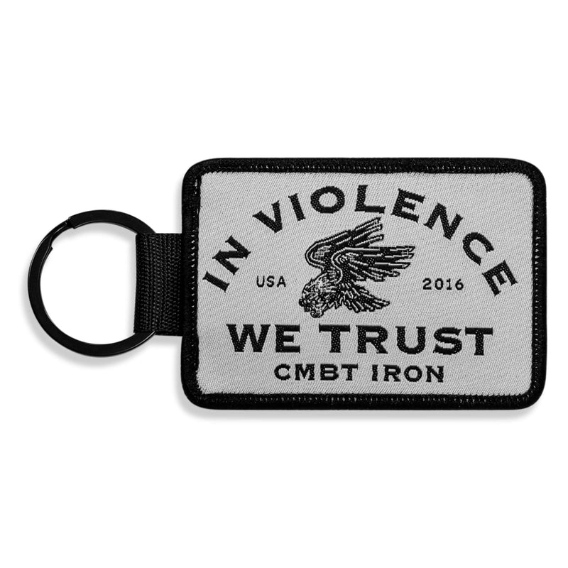 Load image into Gallery viewer, In Violence We Trust Flight Tag Keychain