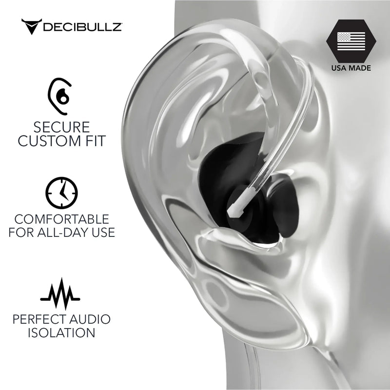 Load image into Gallery viewer, Custom Moldable Isolation Earpiece for Clear Tube, Radio, Surveillance, and Communication Headsets