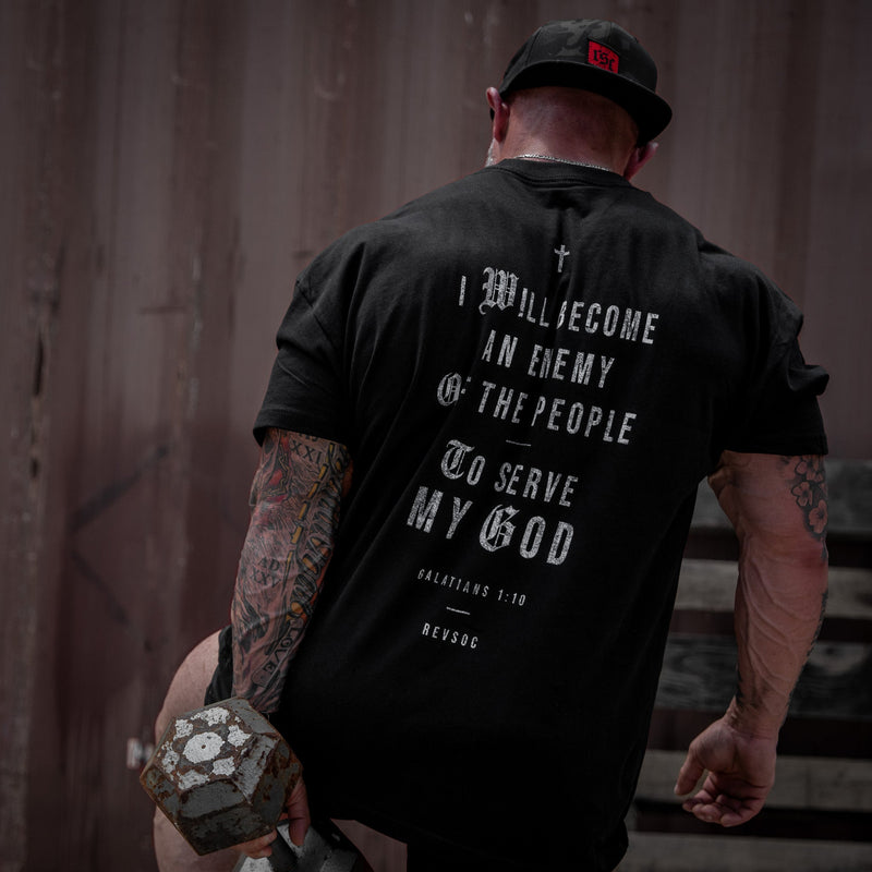 Load image into Gallery viewer, I Will Become An Enemy To The People Heavyweight Men's T-Shirt