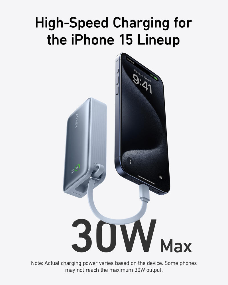 Load image into Gallery viewer, Anker Nano Power Bank (30W, Built-In USB-C Cable)