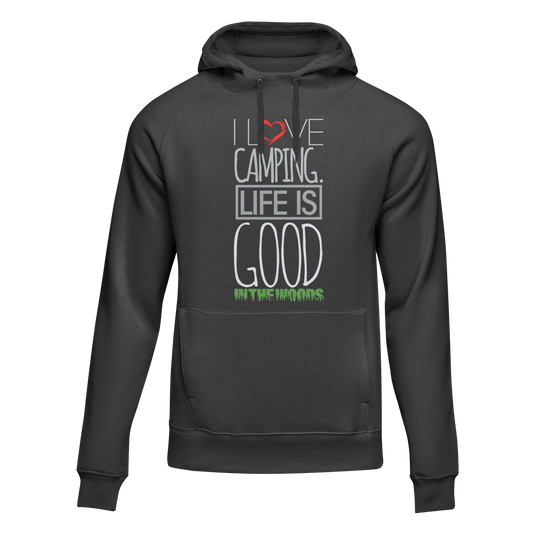 I Love Camping In The Woods Adult Fleece Hooded Sweatshirt