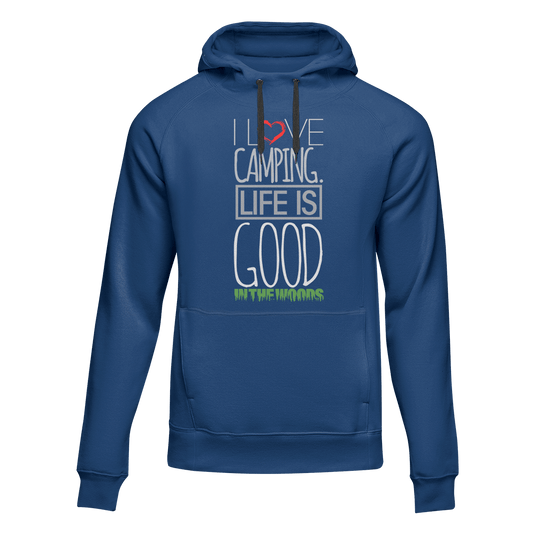 I Love Camping In The Woods Adult Fleece Hooded Sweatshirt