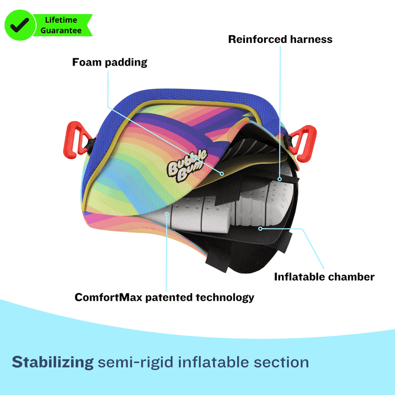 Load image into Gallery viewer, BubbleBum Inflatable Car Booster Seat - Travel Booster Seat - Rainbow Style ✔️ - Skoutley Outdoors LLC