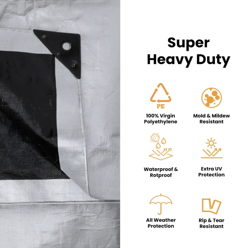 Load image into Gallery viewer, 15' x 15' Super Heavy Duty Poly Tarp