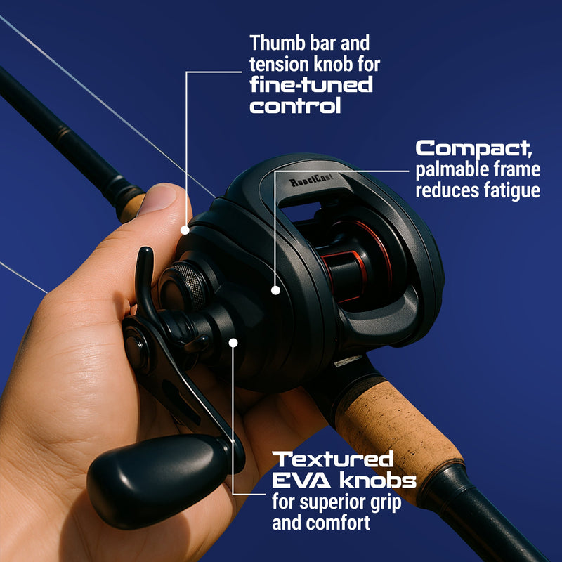 Load image into Gallery viewer, Reaction Tackle Baitcasting Fishing Reel – ReactCast Edition- High-Speed 7.3:1 Gear Ratio