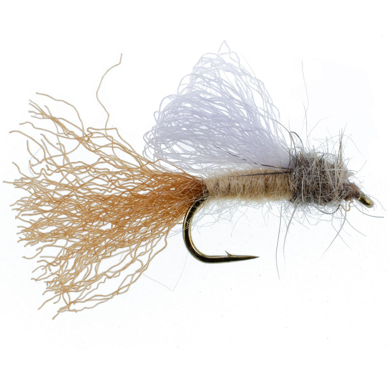 Load image into Gallery viewer, Tan Iris Caddis Emerger Caddis Trout Dry Fly - 6 Flies Hook Size 14