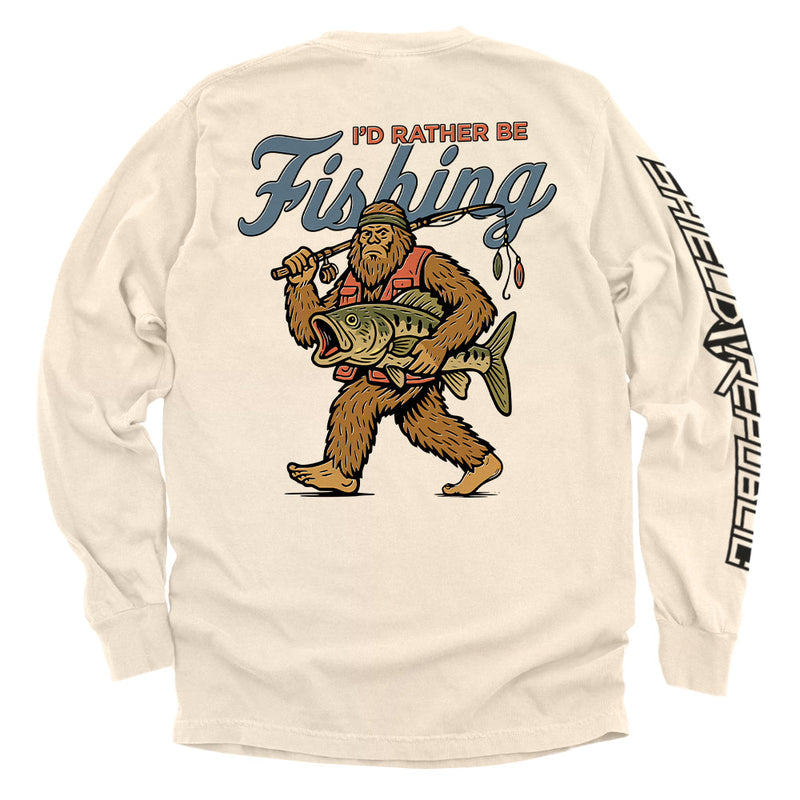 Load image into Gallery viewer, I'd Rather Be Fishing Bigfoot