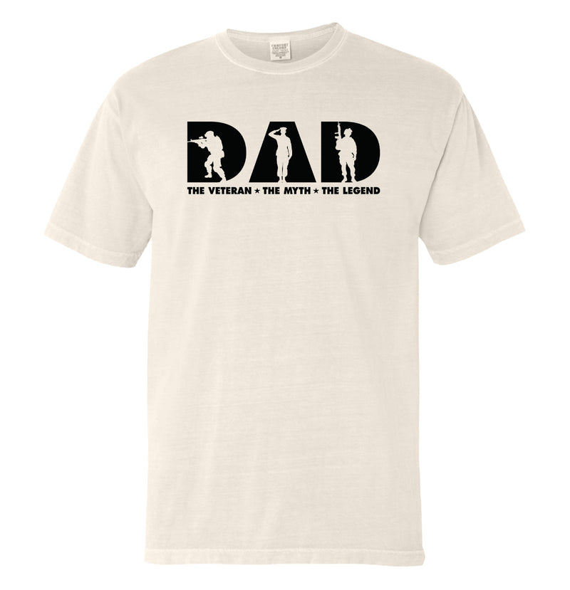 Load image into Gallery viewer, Dad The Veteran The Myth The Legend (Front)