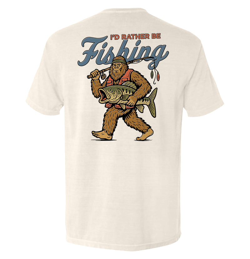 Load image into Gallery viewer, I'd Rather Be Fishing Bigfoot