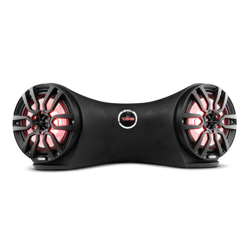 Load image into Gallery viewer, Dual 8" Marine Flat Mount Sound Bar Enclosure with LED RGB Lights 250 Watts Rms (NXL-8BK Included)