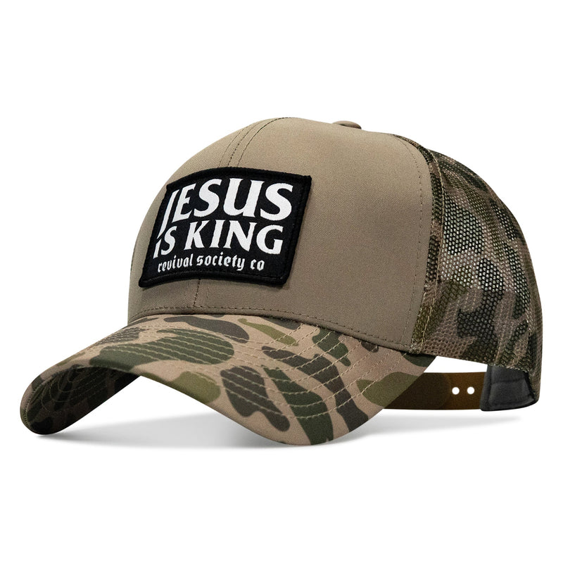 Load image into Gallery viewer, Jesus Is King Patch Snapback Hat